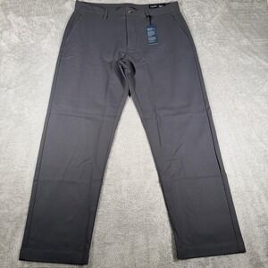 Woodies‎ Pants Mens 37x30 Gray Chino Stretch Cotton Blend Straight Leg Casual